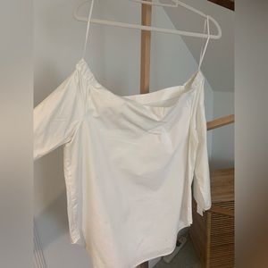 Babaton White cotton off the shoulder blouse size m